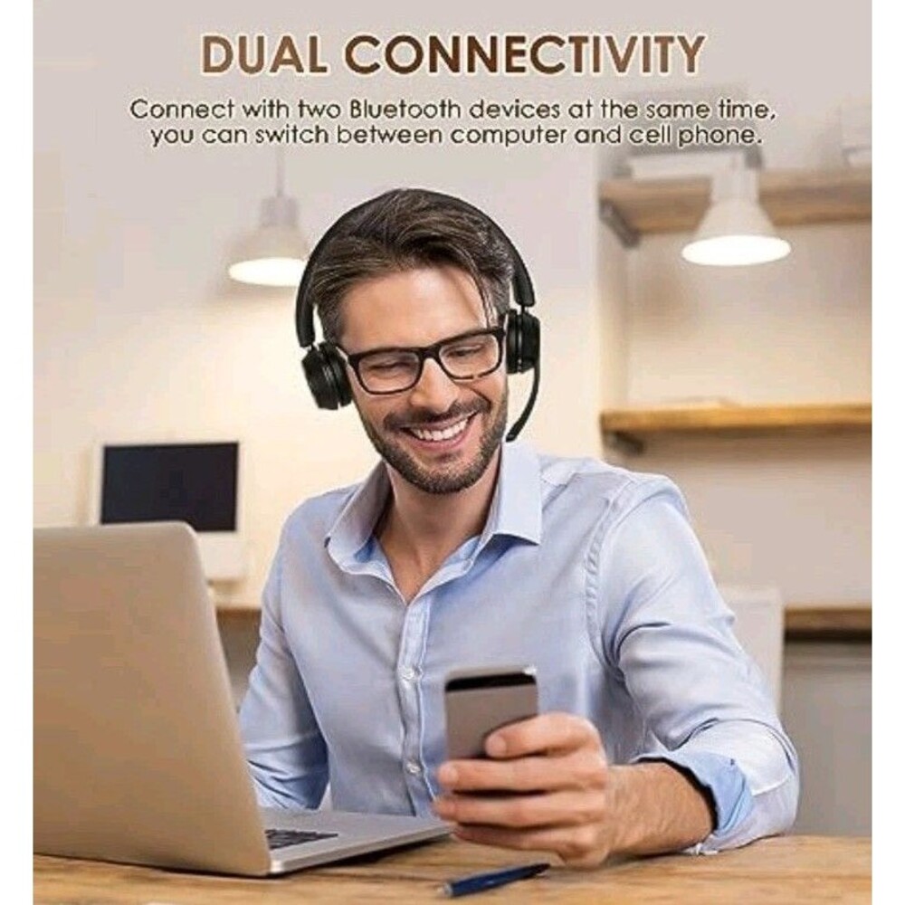 Soothielec Bluetooth USB Wireless Headset V5.3 Model KH53 Noise Canceling - Picture 3 of 7